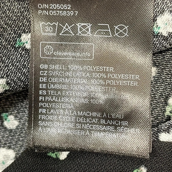 NWOT H&M Long Sleeve Black Floral Print Tunic Shift Dress Pockets 12 - Picture 12 of 14